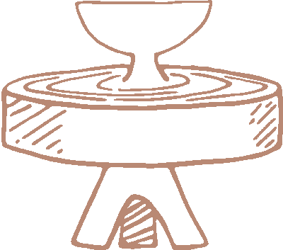 Dessin d'une tournette